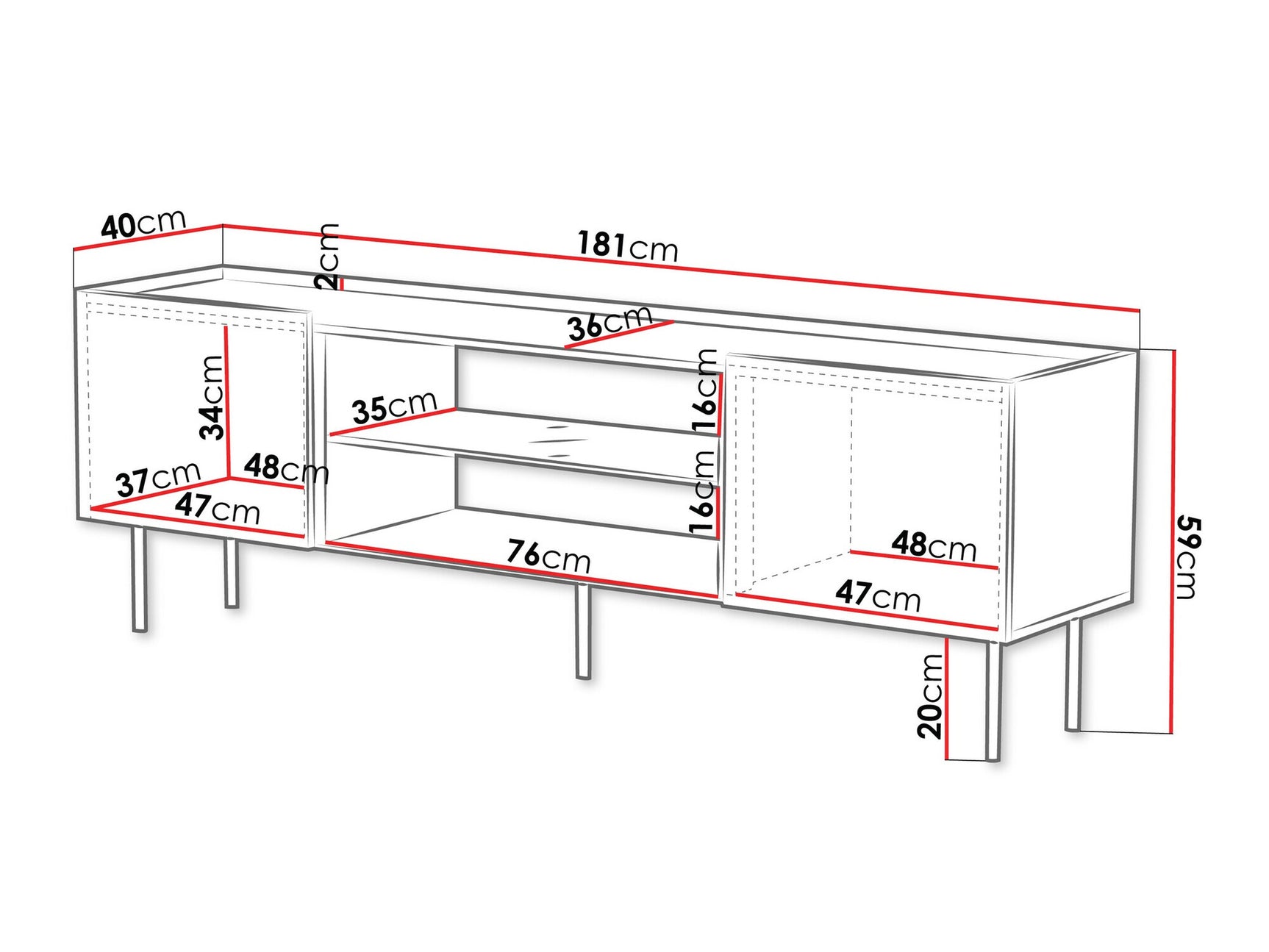 TV stand Charlotte U105