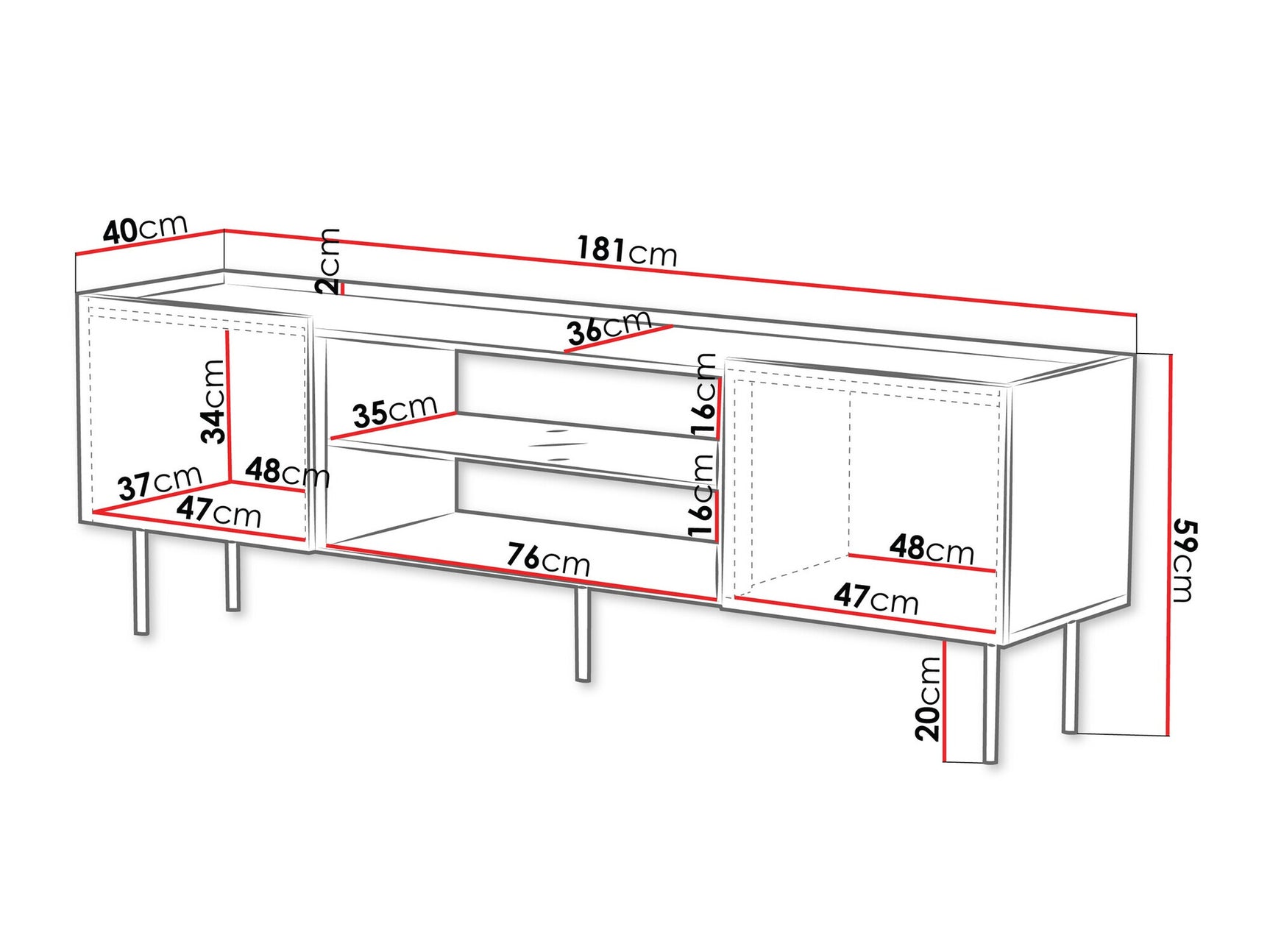 TV stand Charlotte U105