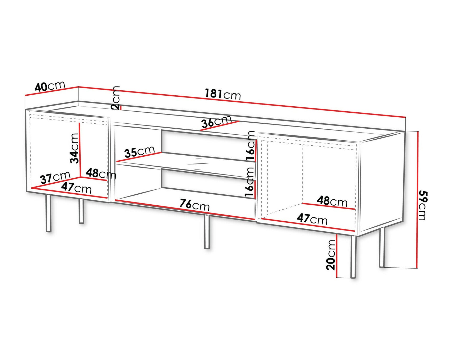 TV stand Charlotte U105