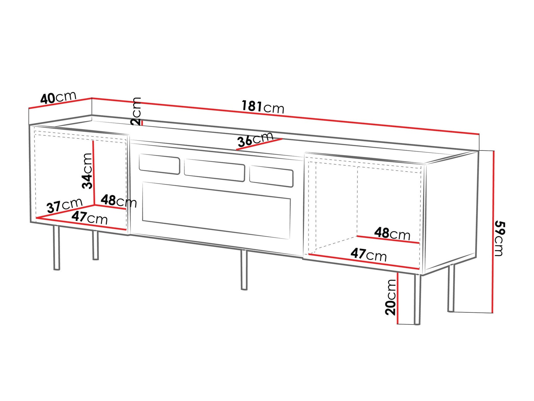 TV stand Charlotte U106