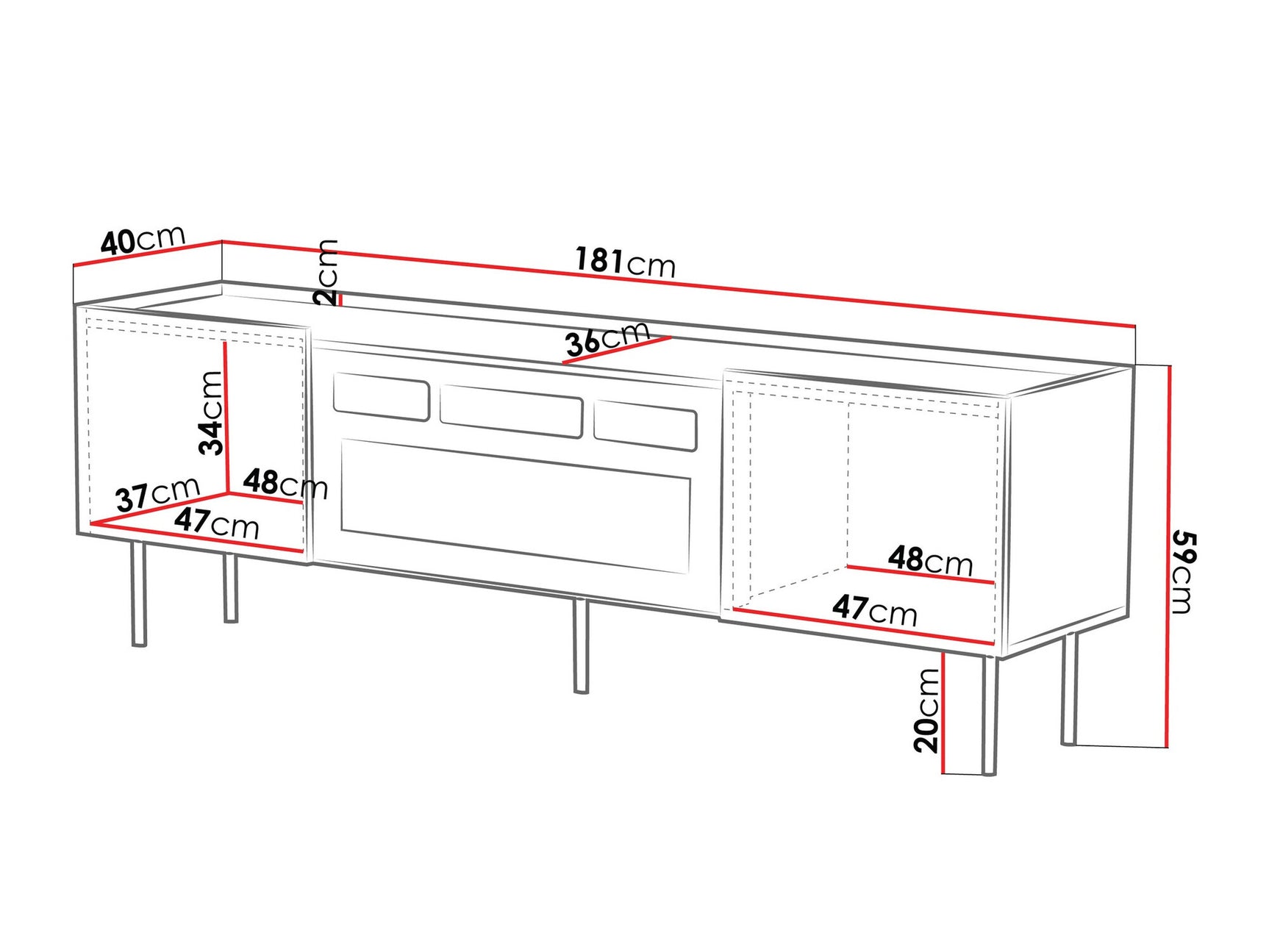 TV stand Charlotte U106