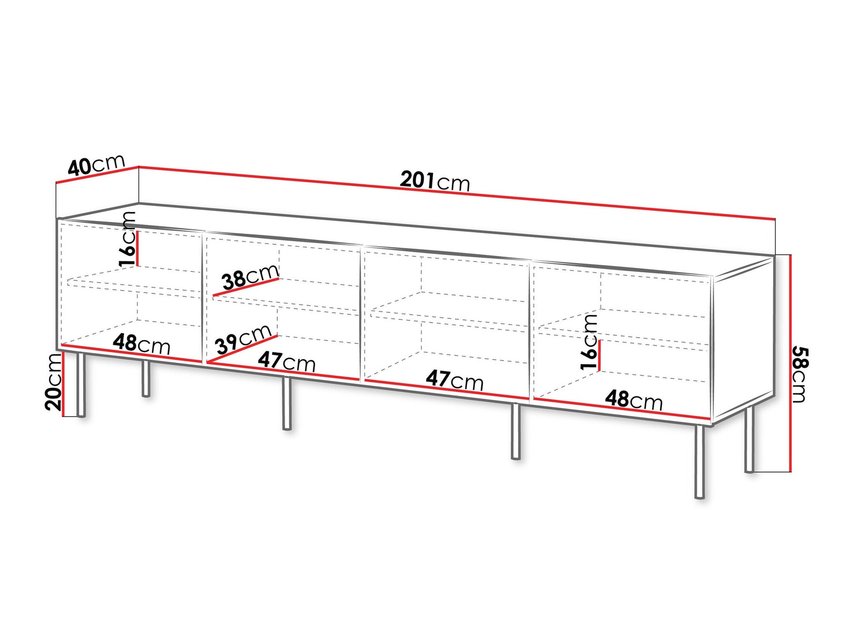 TV stand Charlotte V103
