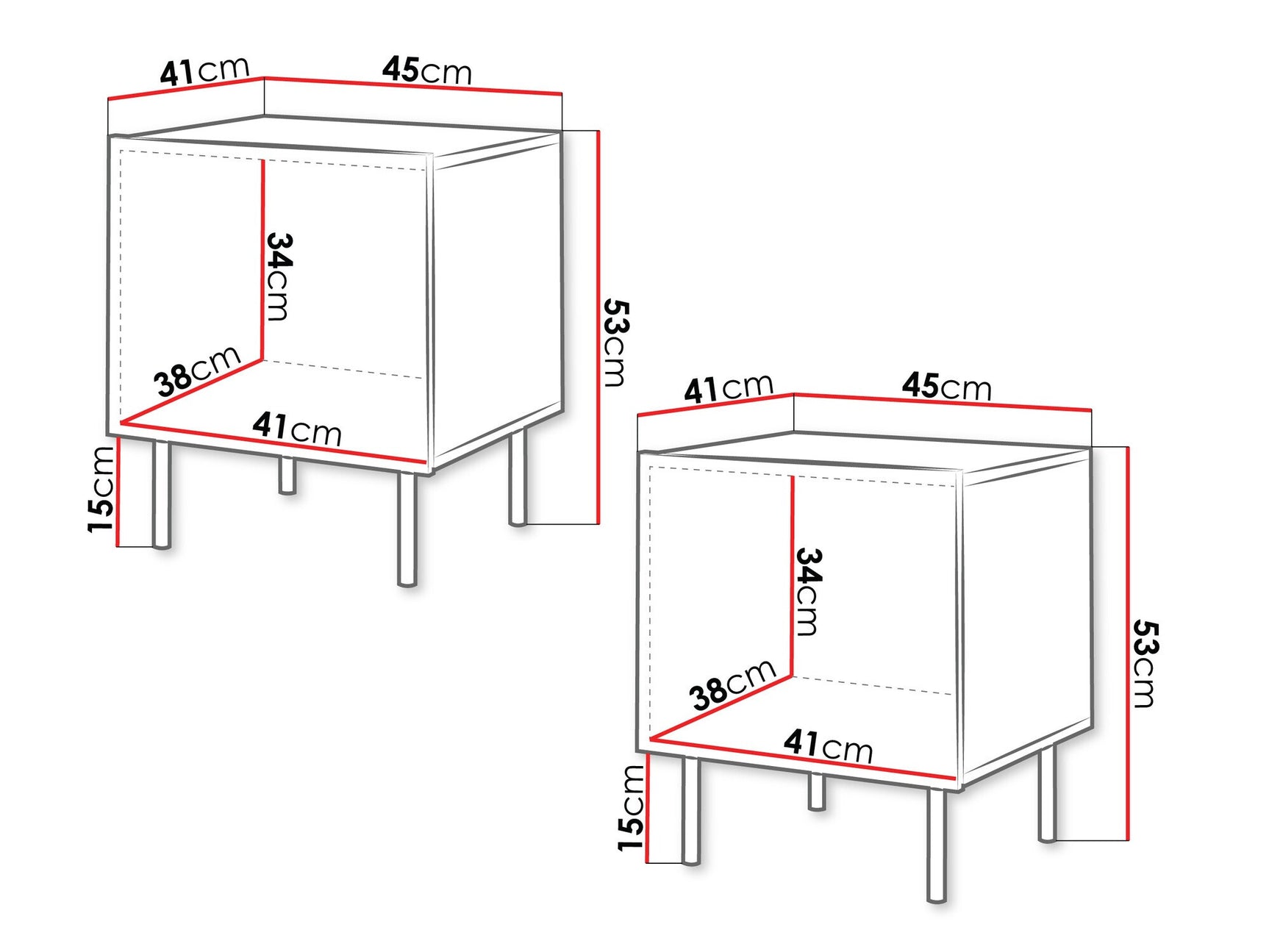 Set of bedside tables Charlotte V106
