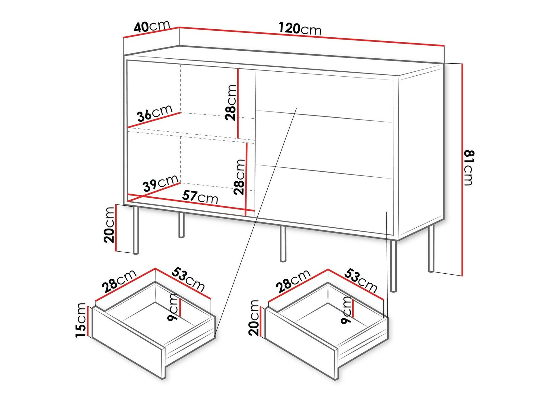 Chest of drawers Charlotte Y101