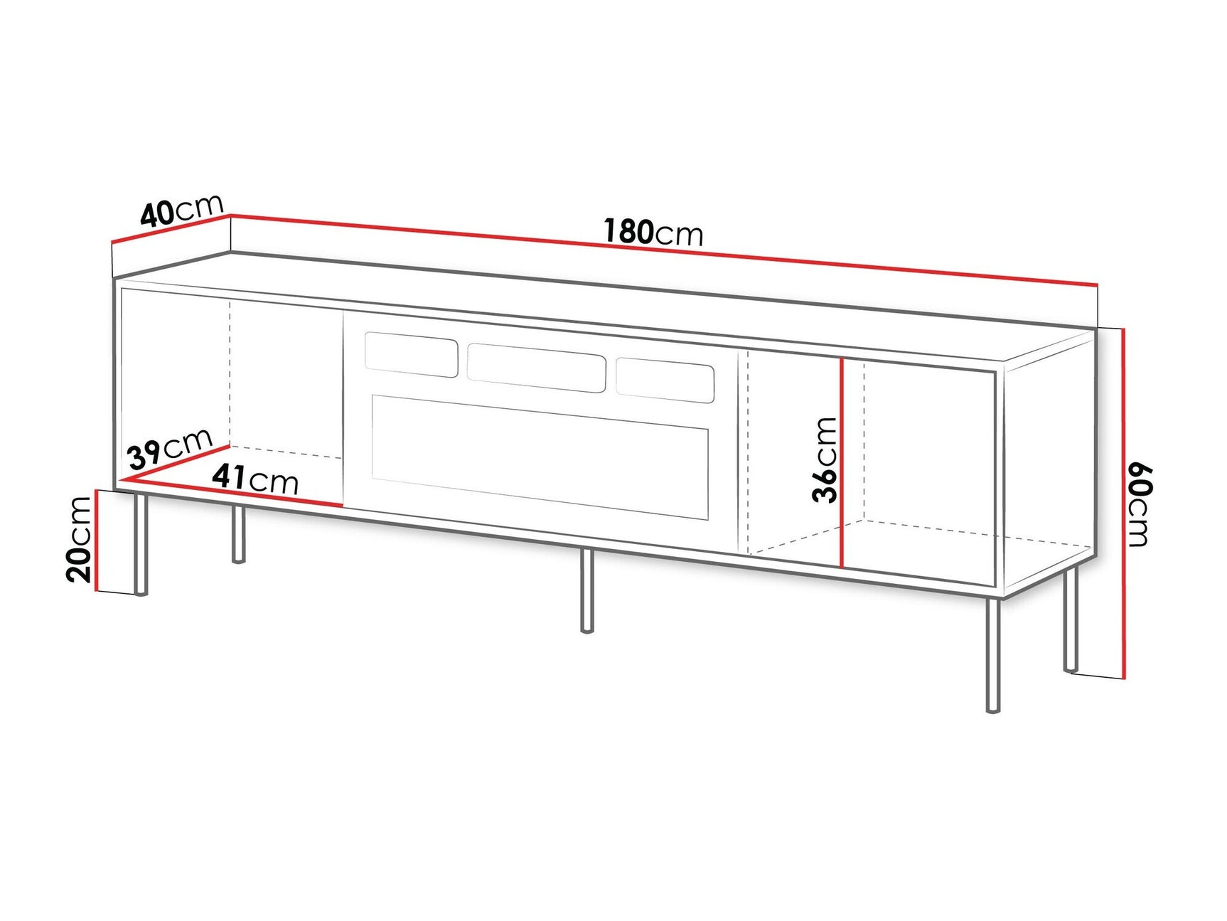 TV stand Charlotte Y107