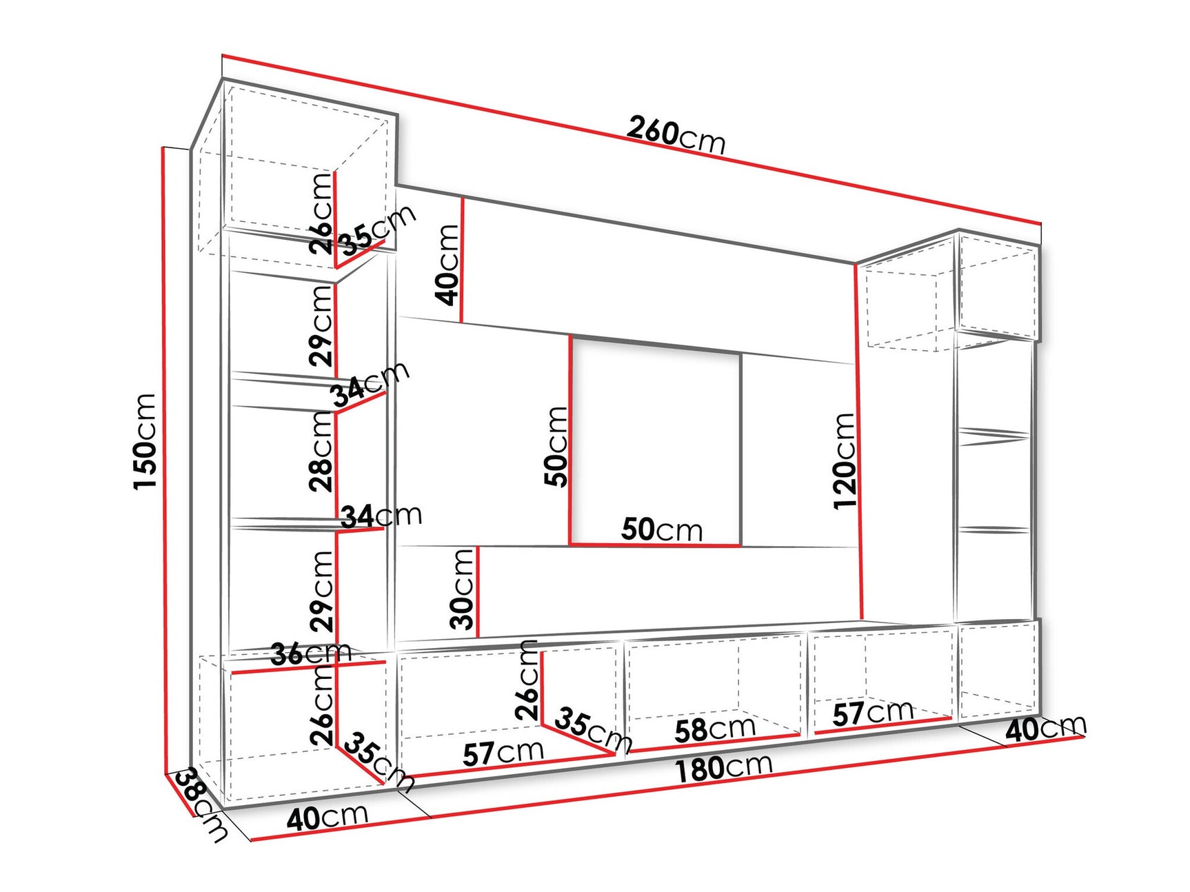 Wall unit Comfivo 368