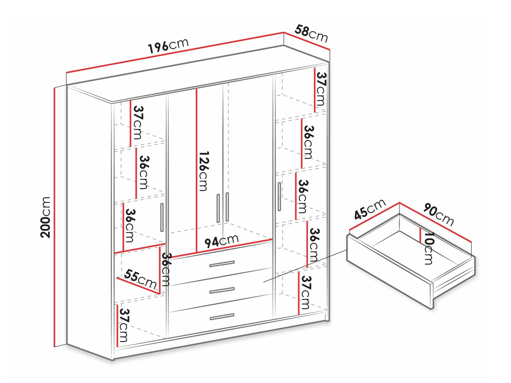 Wardrobe Honolulu A101