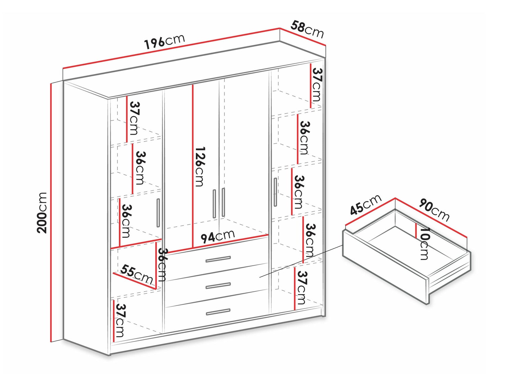 Wardrobe Honolulu A102