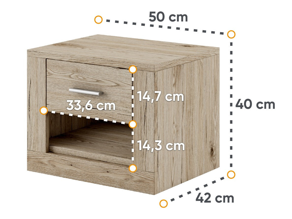 Sengebord Fresno T107
