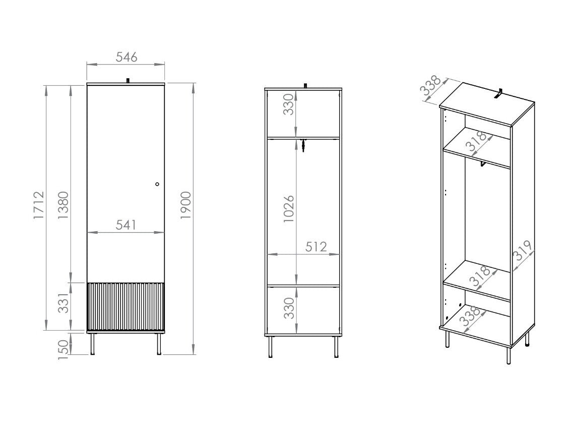Garderobeskab Marmeli 113