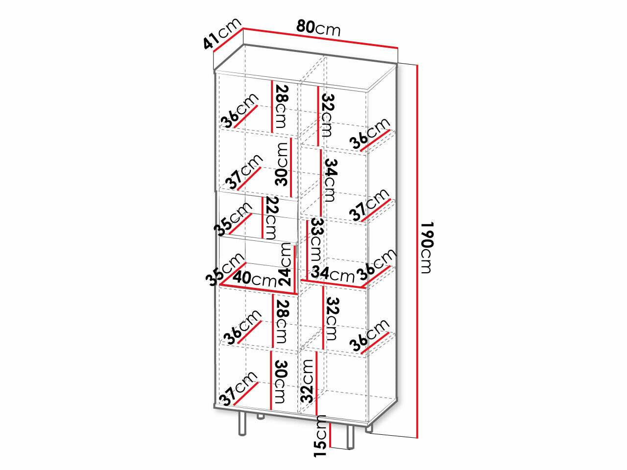 Bookcase Providence U104