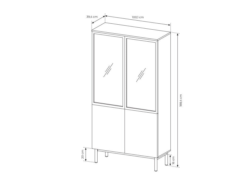 Vitrineskab Kingston AF100