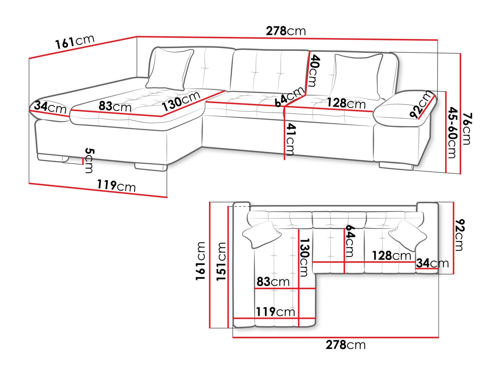 Hjørnesofa Comfivo 219