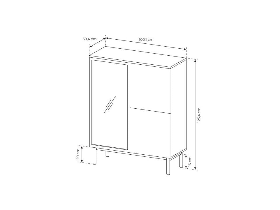 Vitrineskab Kingston AF101
