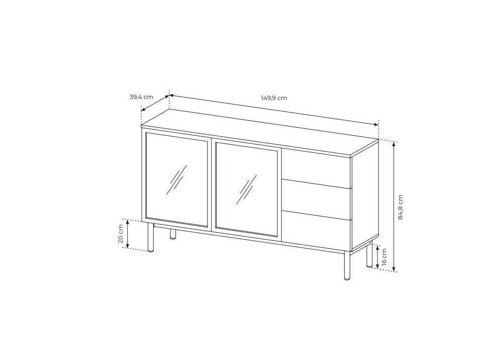 Vitrineskab Kingston AF102