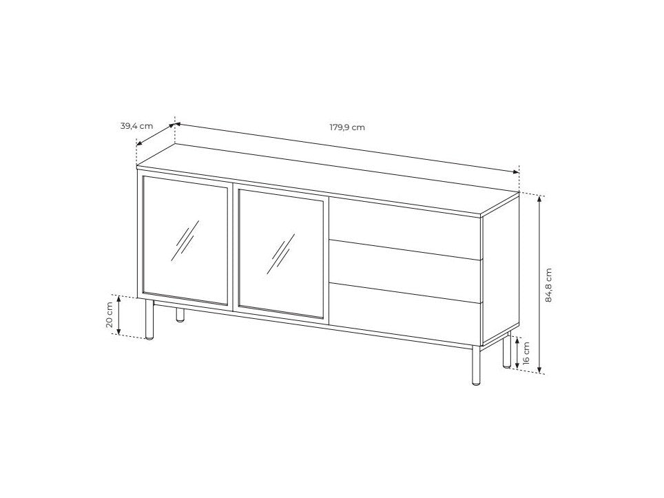 Vitrineskab Kingston AF103
