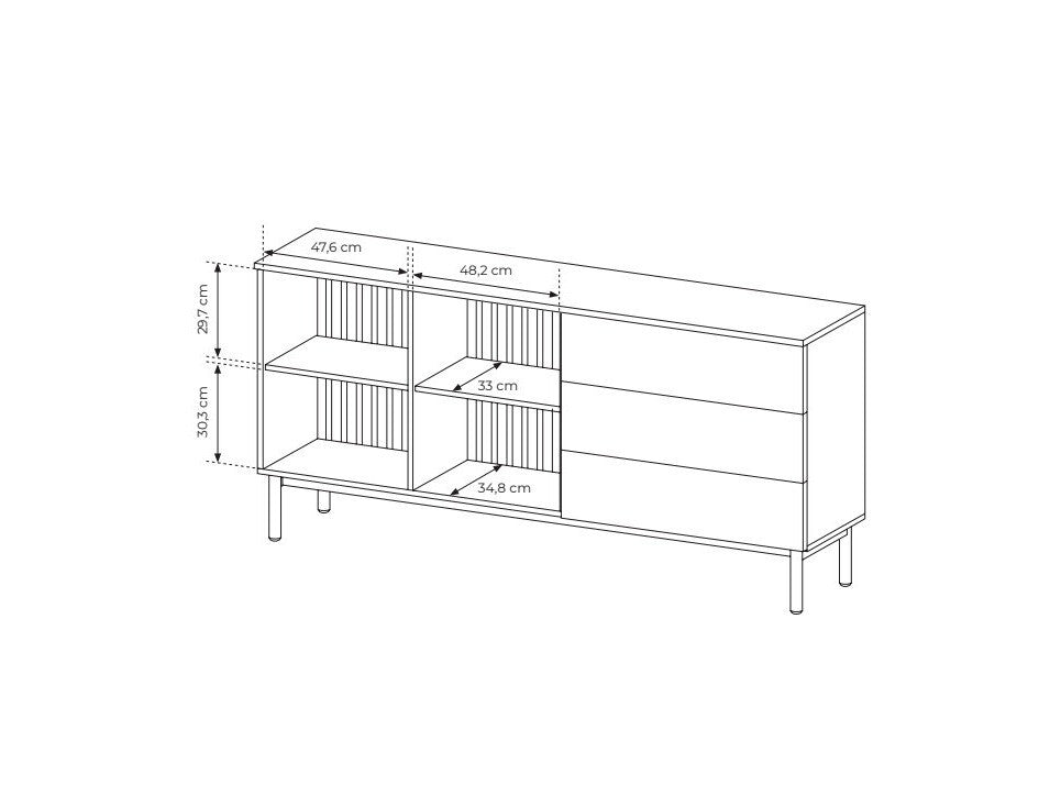 Vitrineskab Kingston AF103