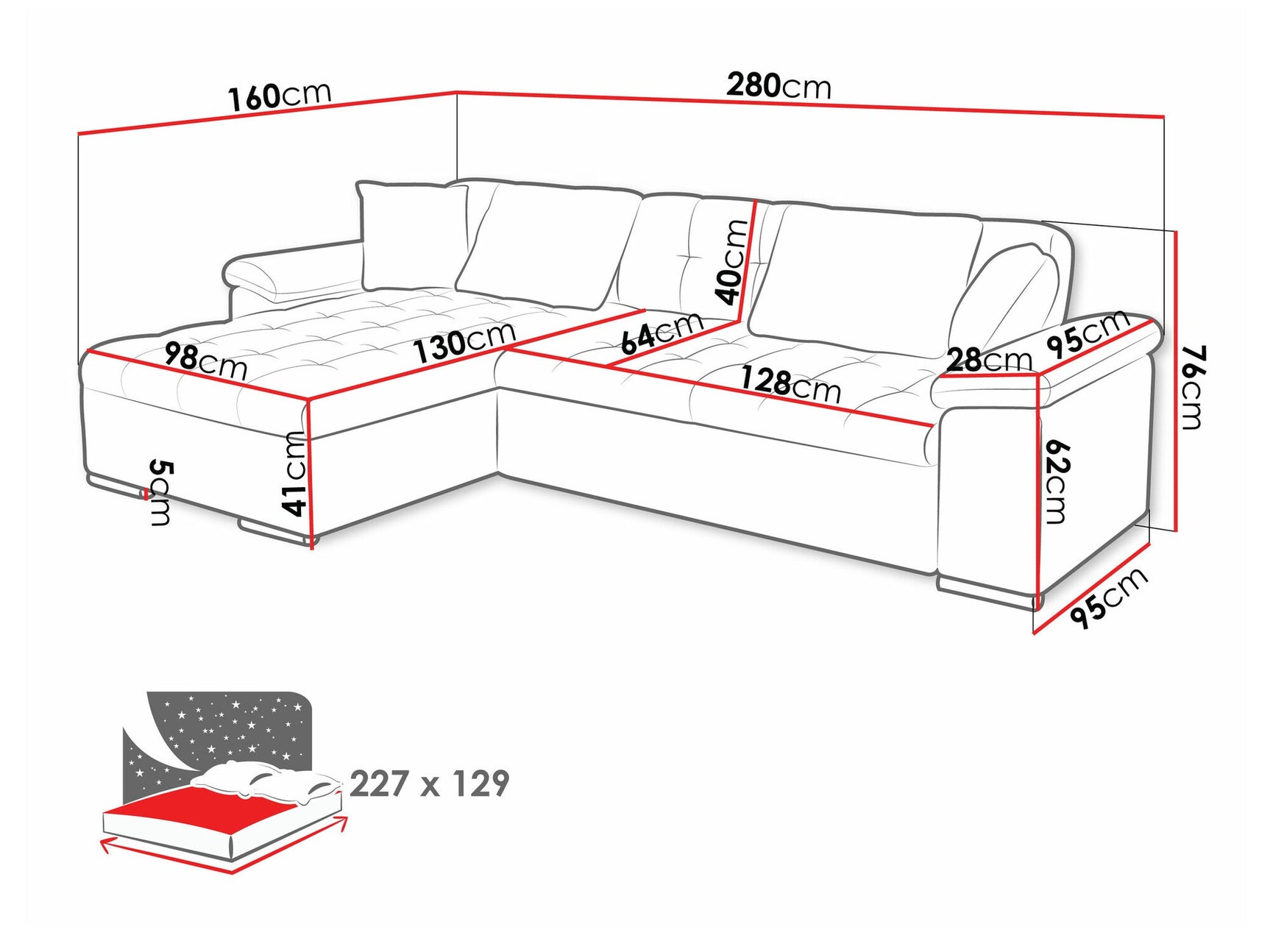 Hjørnesofa Comfivo 181