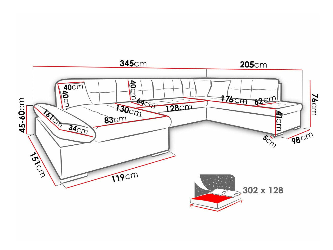 Hjørnesofa Comfivo 173