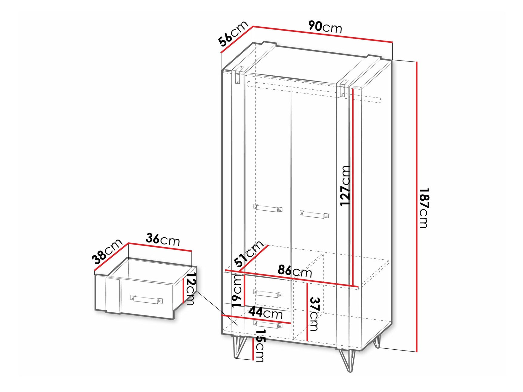 Garderobe Ogden K118
