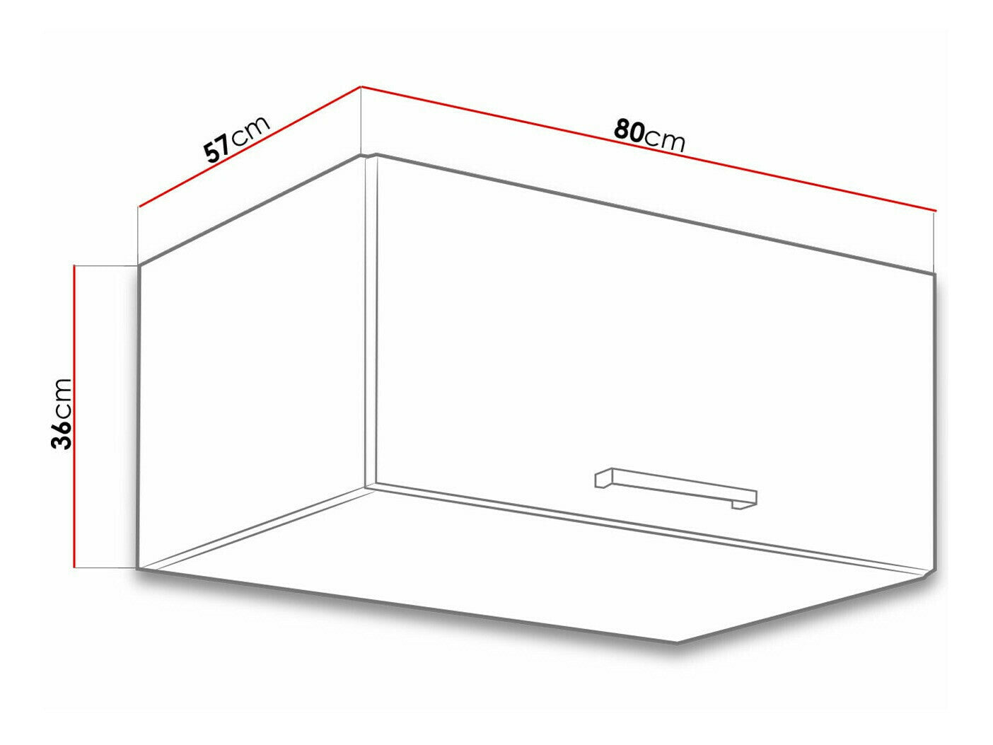 Modulært vægskab Wood Dark 132