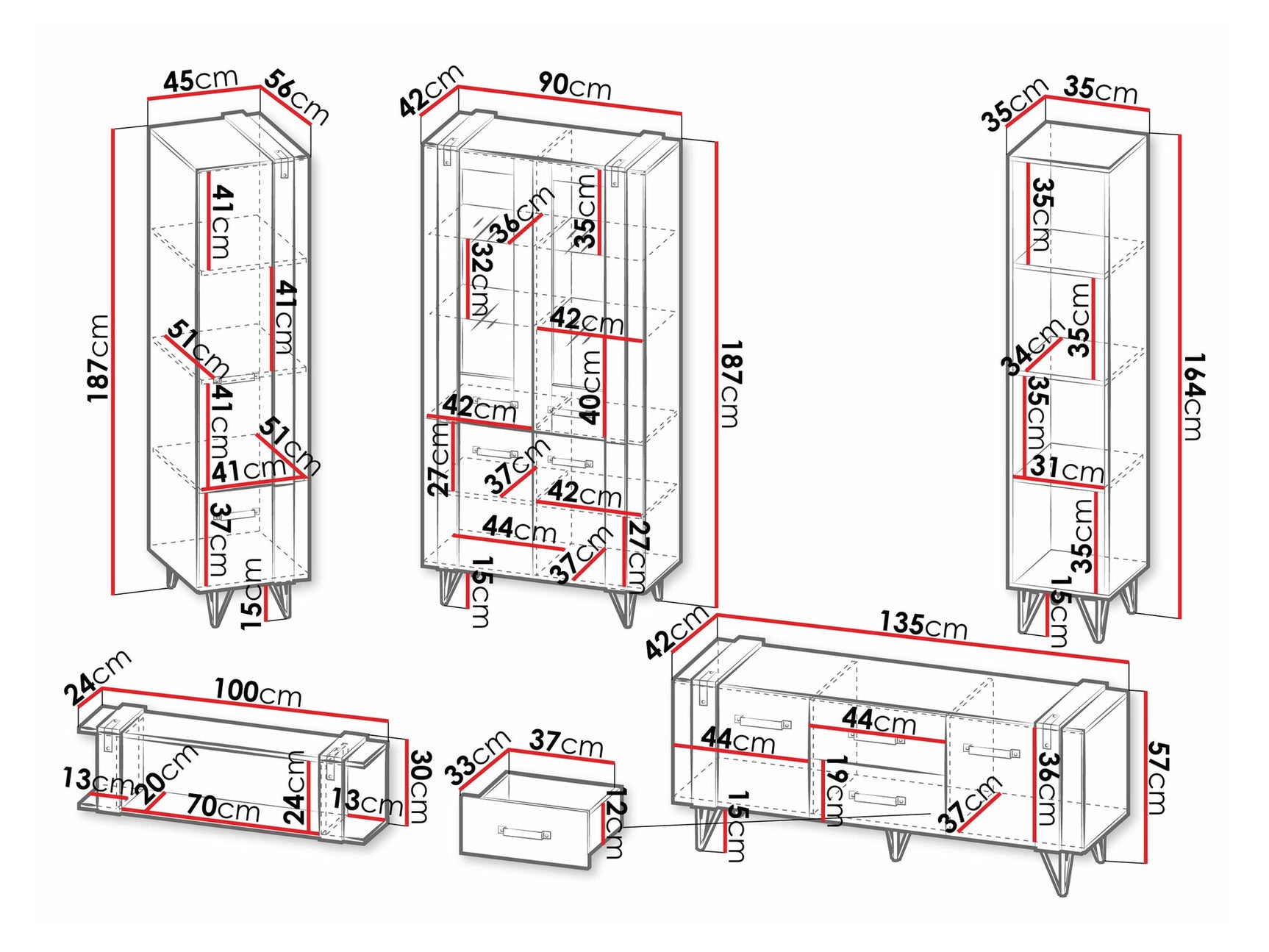 Stuemøbler-sæt Ogden K112