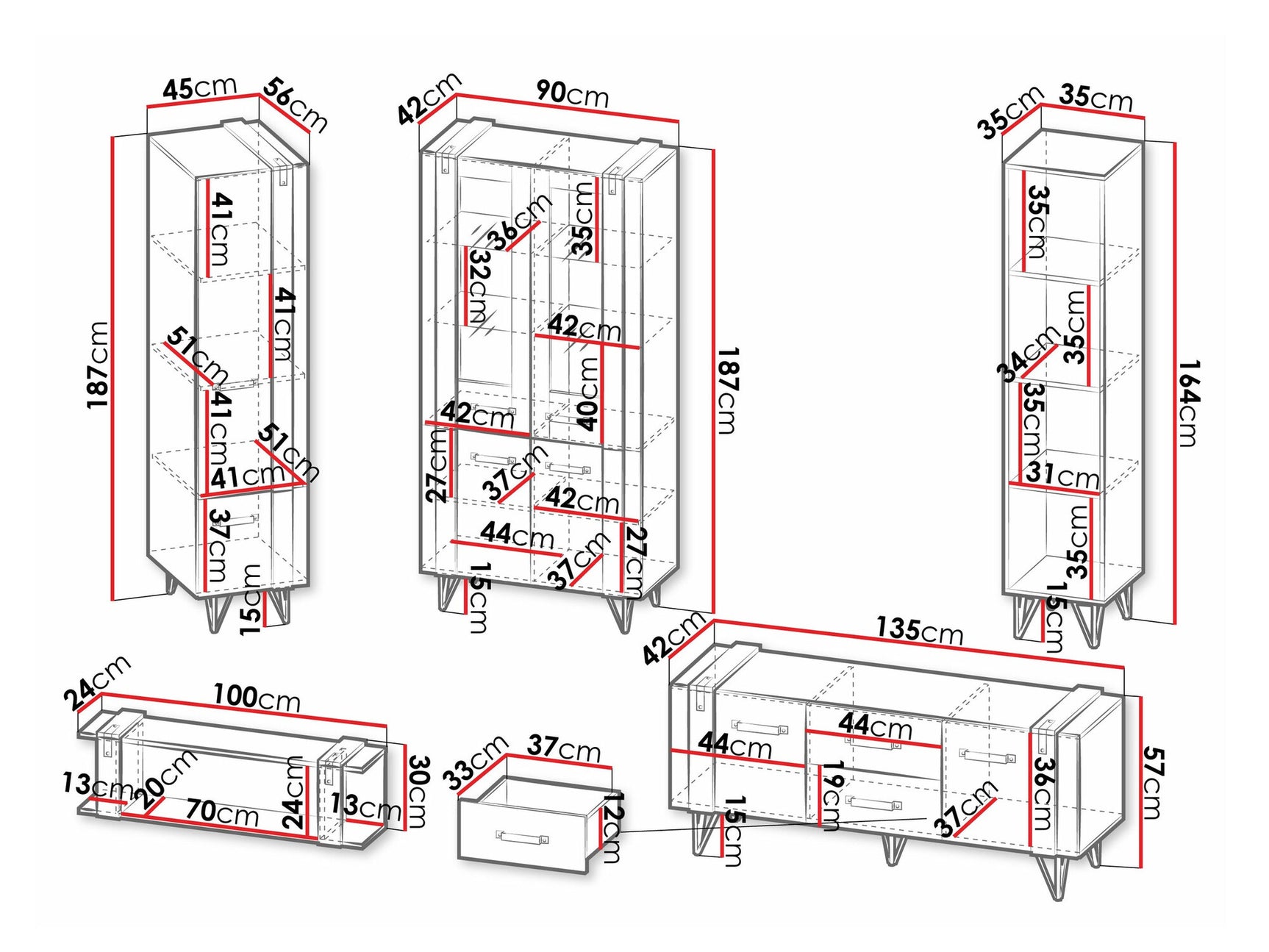 Stuemøbler-sæt Ogden K112