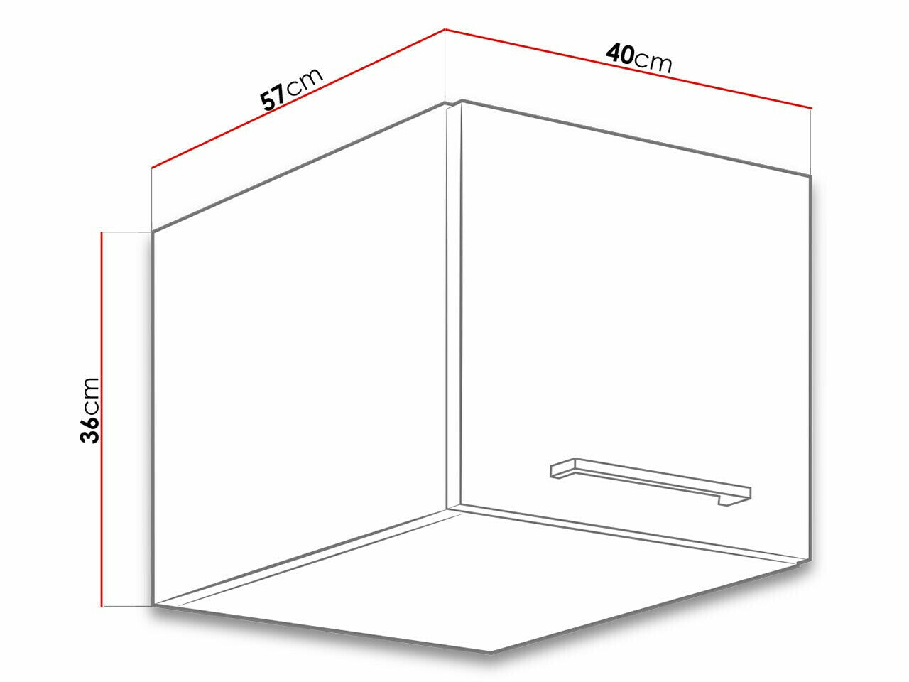 Modulært vægskab Wood Dark 137