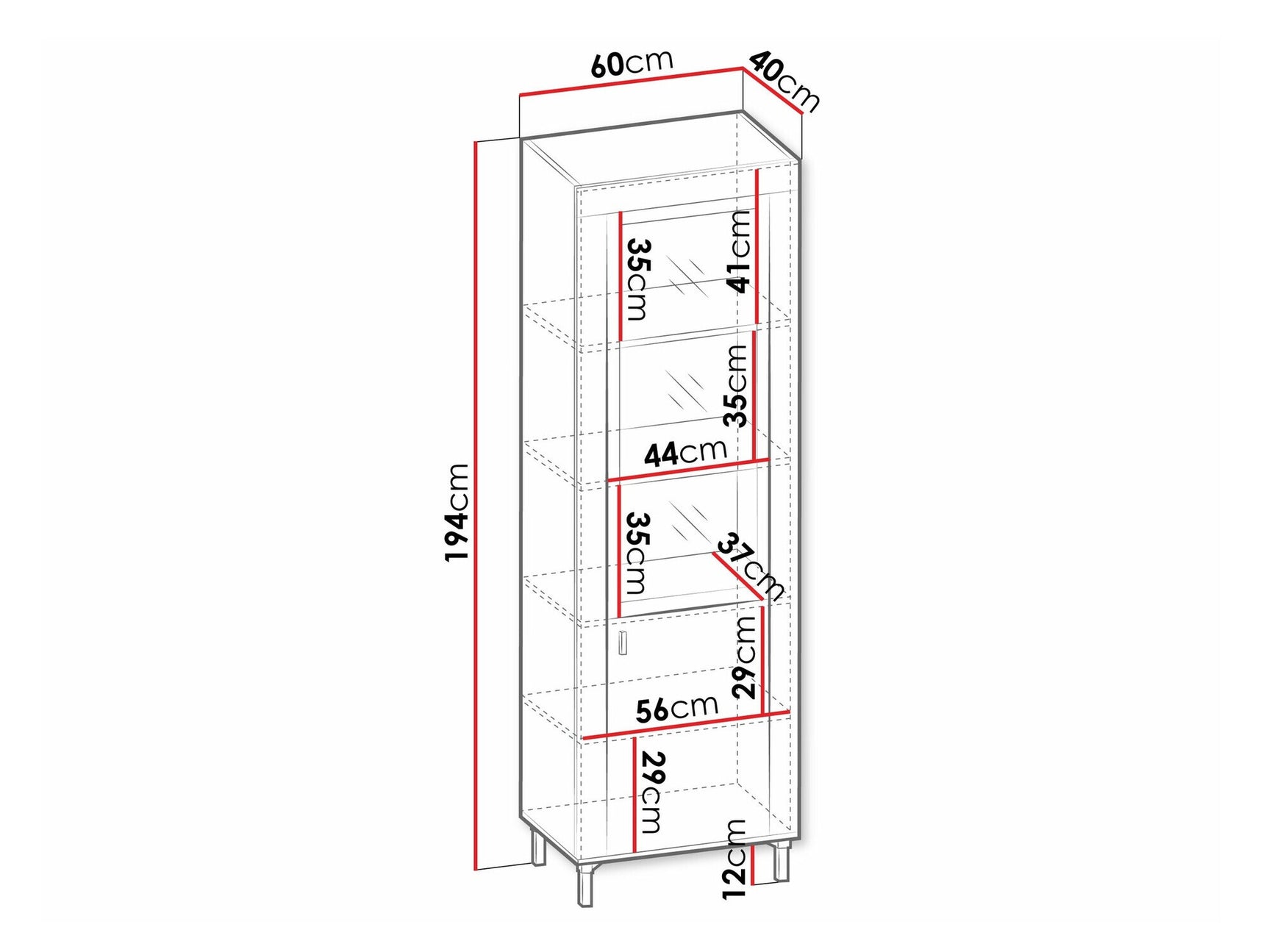 Vitrineskab Ogden S106