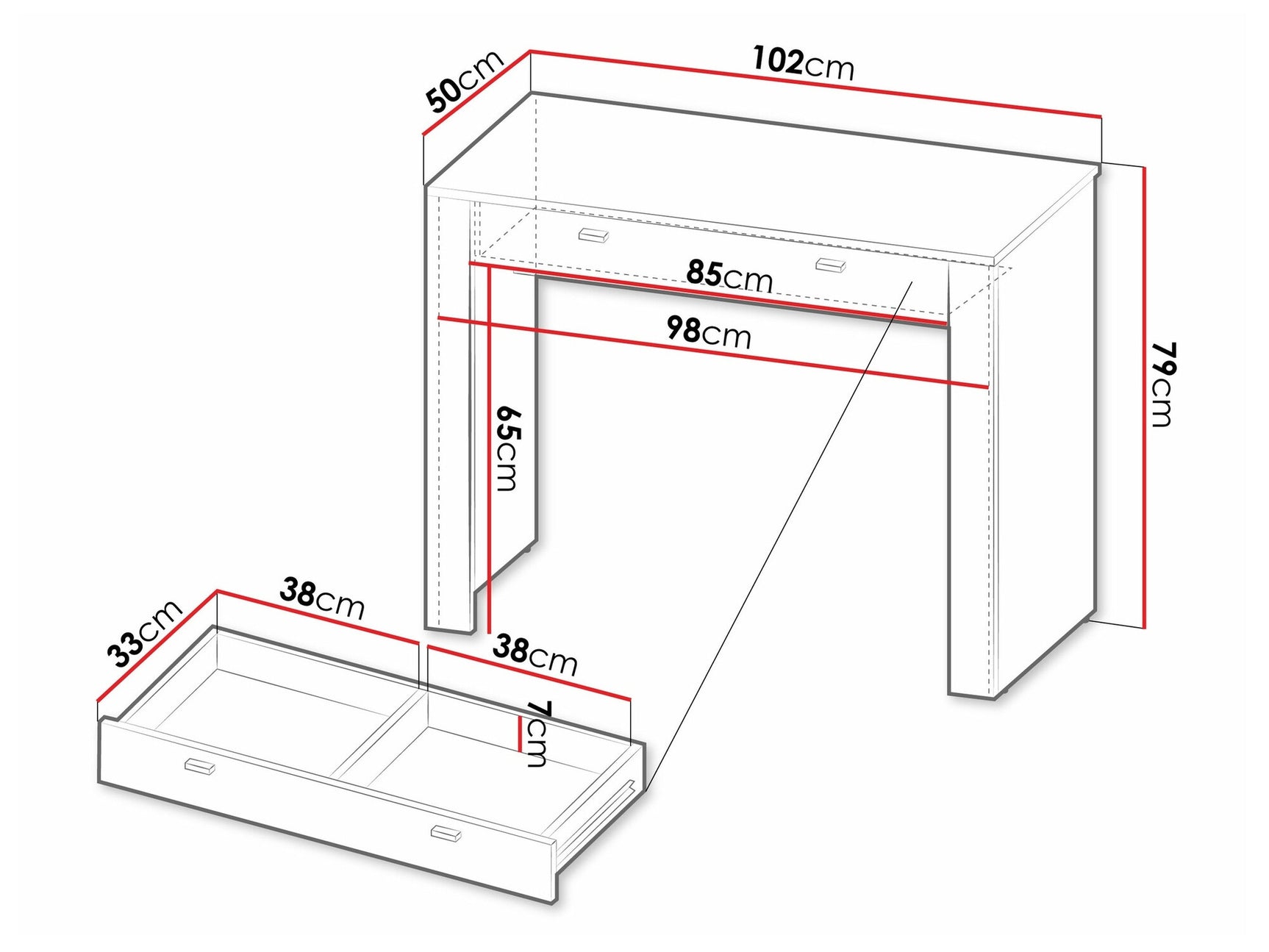 Sminkebord Ogden S110
