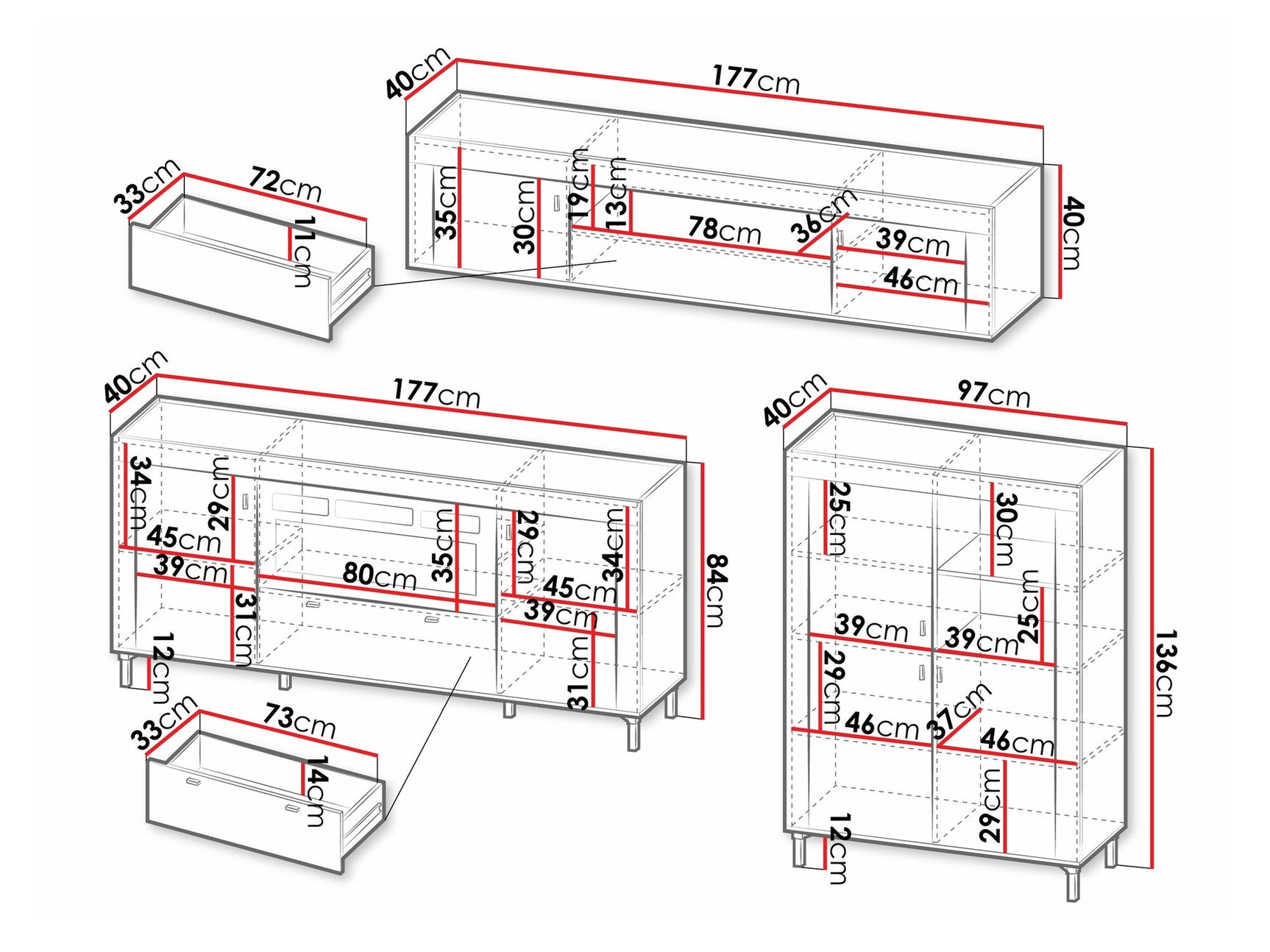 Stuemøbler-sæt Ogden S118
