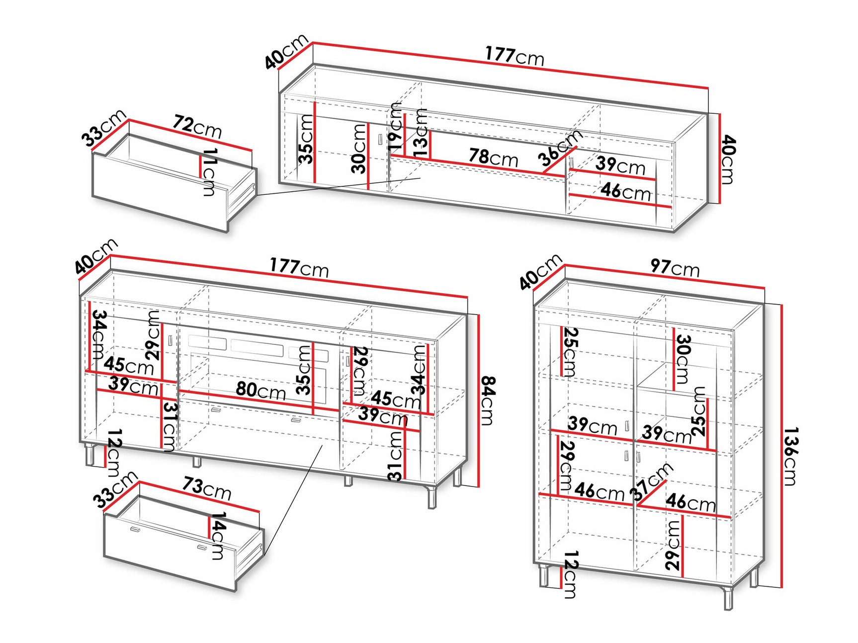 Stuemøbler-sæt Ogden S118