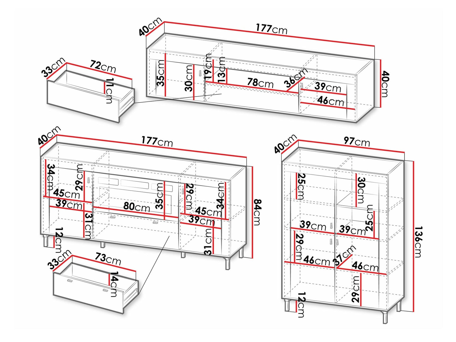 Stuemøbler-sæt Ogden S118