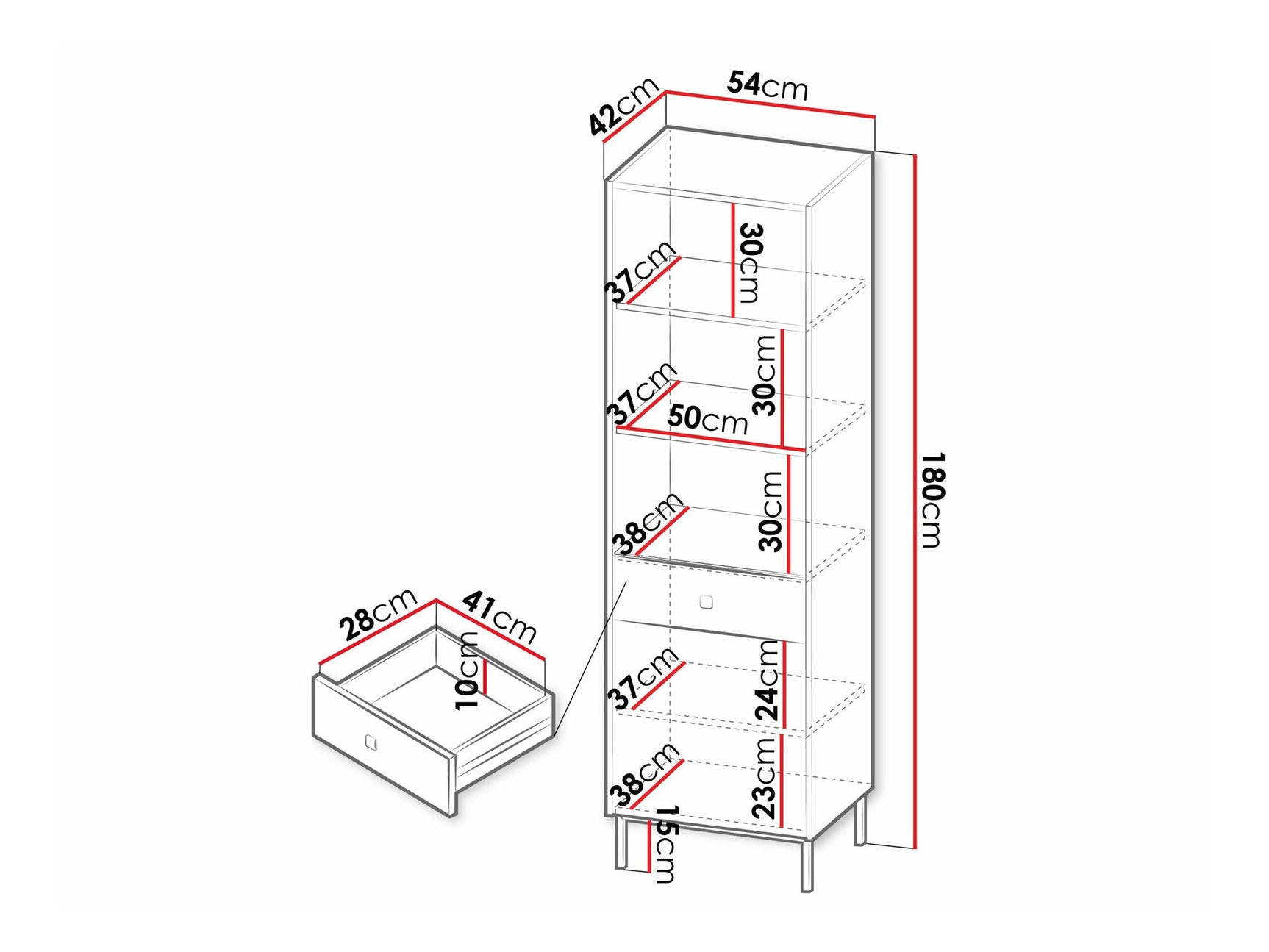 Bookcase Comfivo AB102