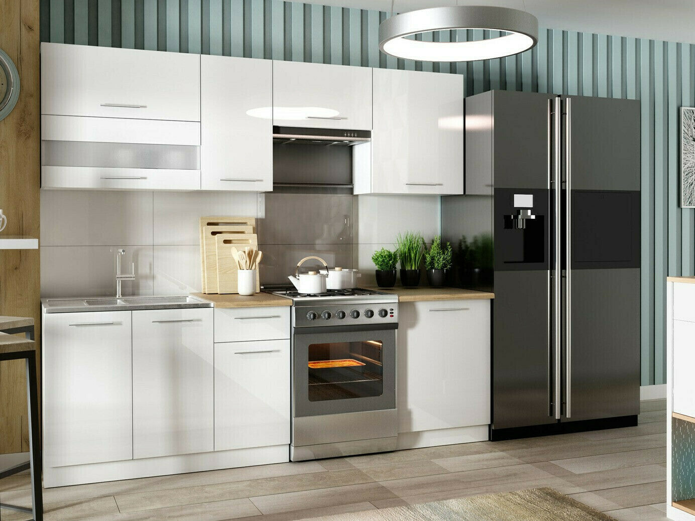 Modulært vægskab Tiffa White 127