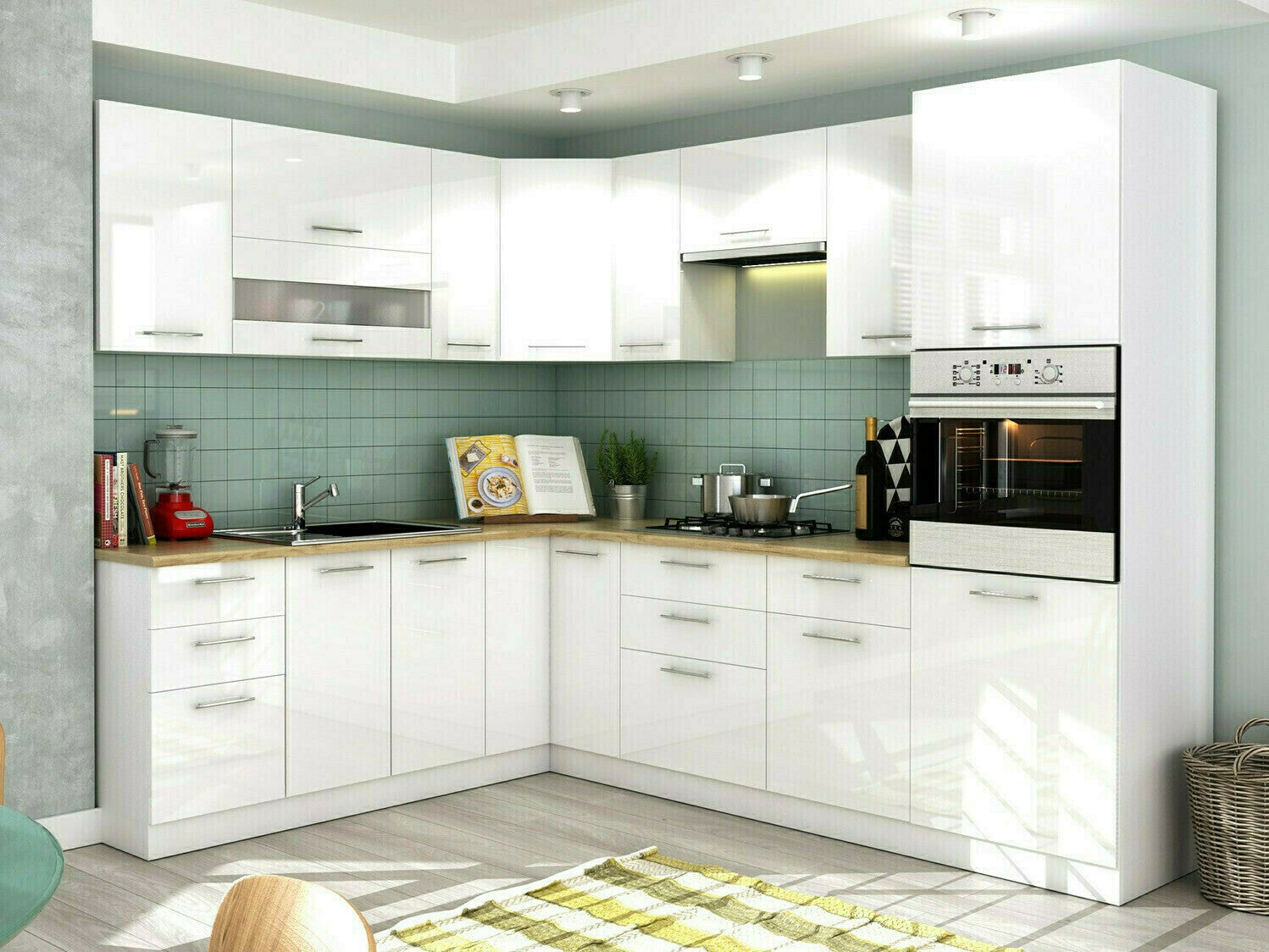 Modulært vægskab Tiffa White 130