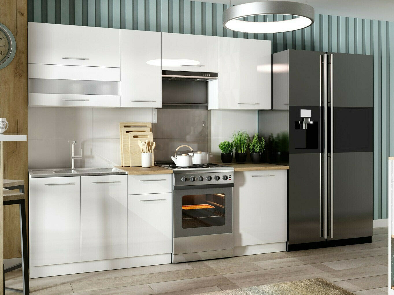 Modulært vægskab Tiffa White 131