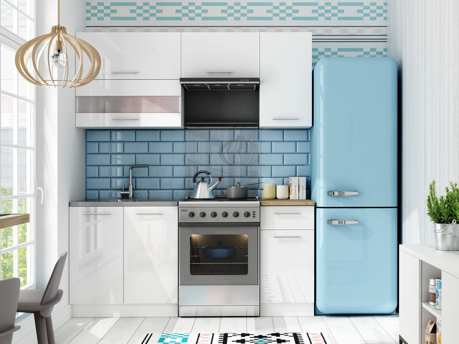 Modulopbygget køkkensæt Tiffa White 113