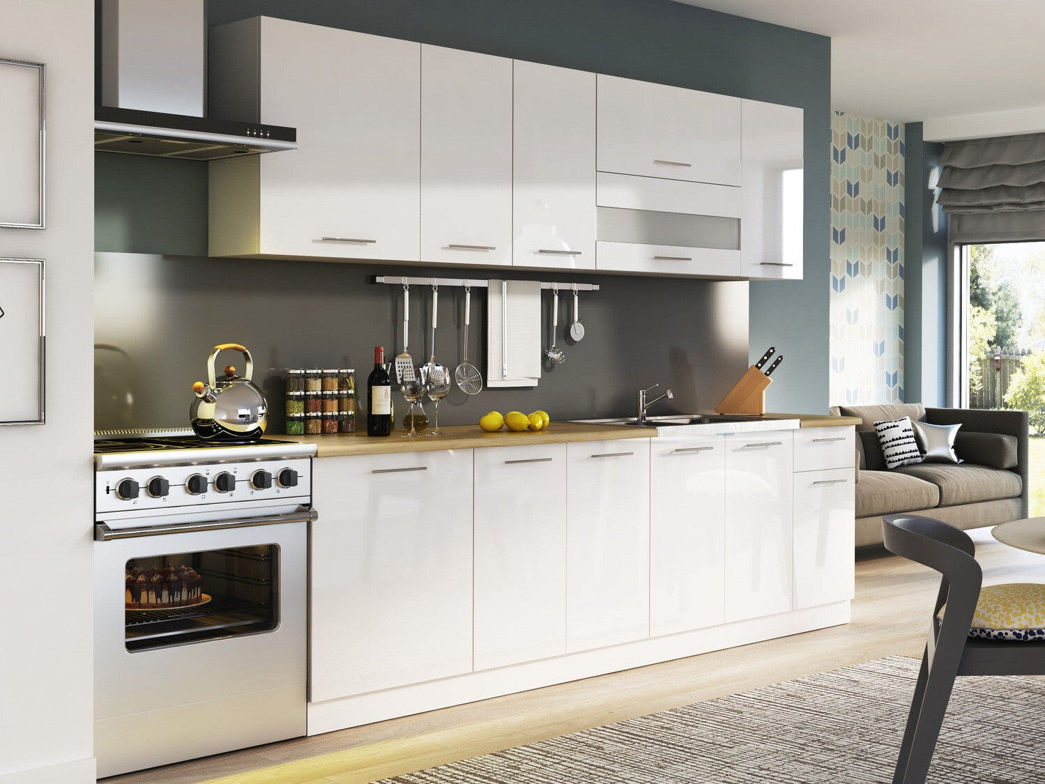 Modulopbygget køkkensæt Tiffa White 121