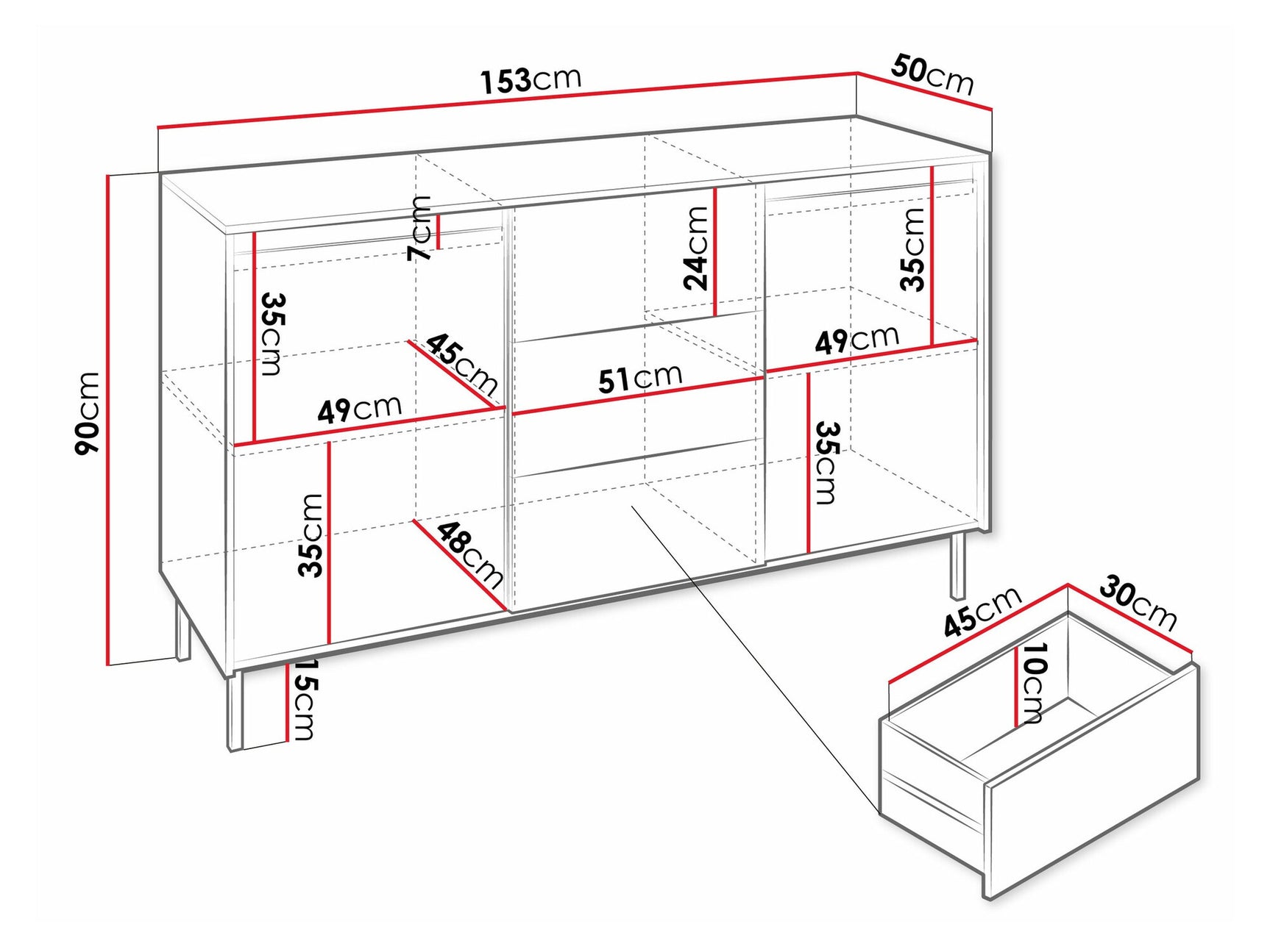 Chest of drawers Comfivo T101