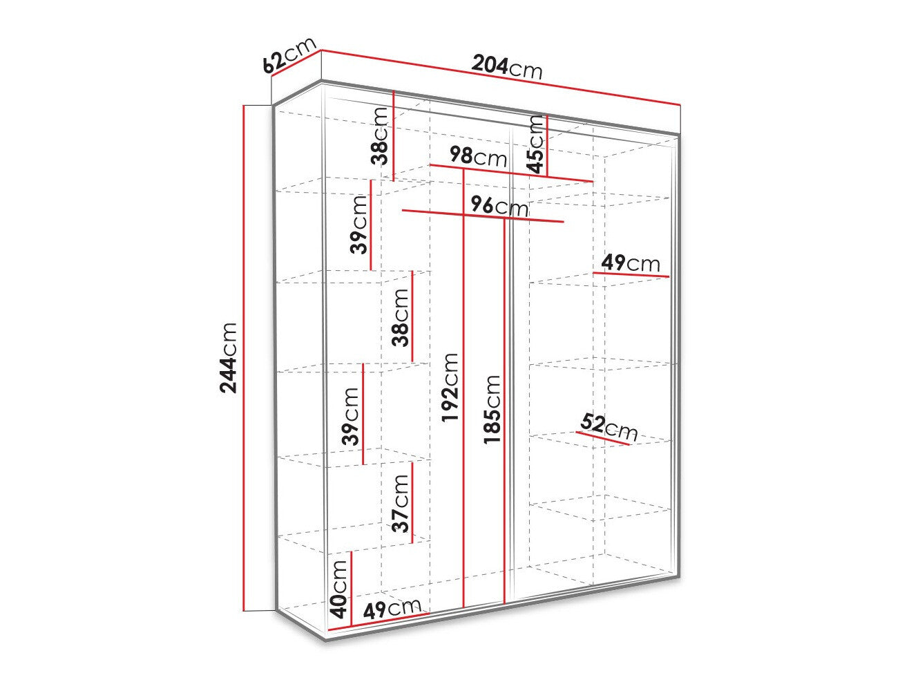 Garderobe Murrieta 180