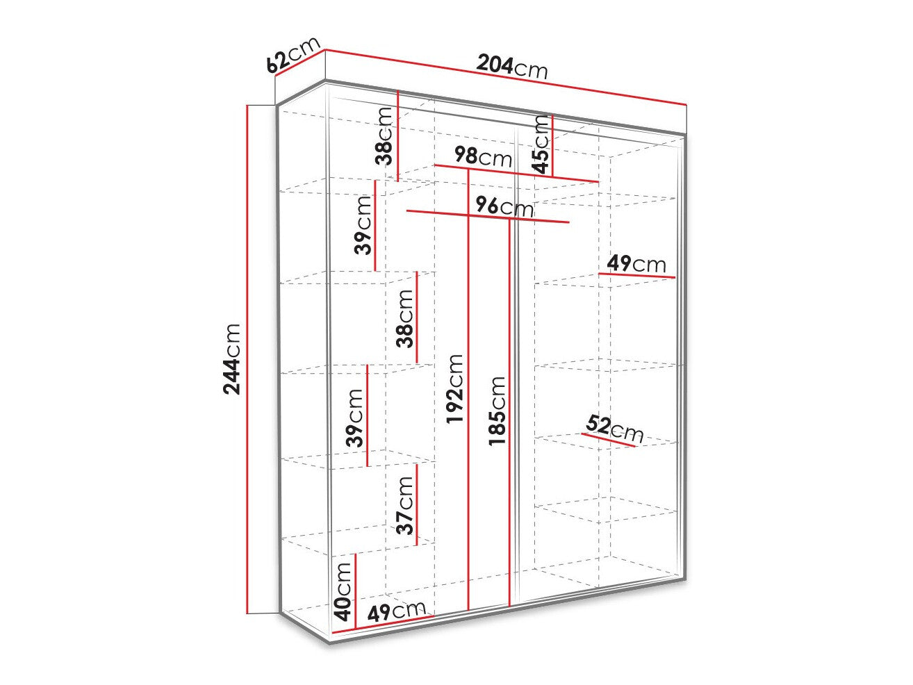 Garderobe Murrieta 180