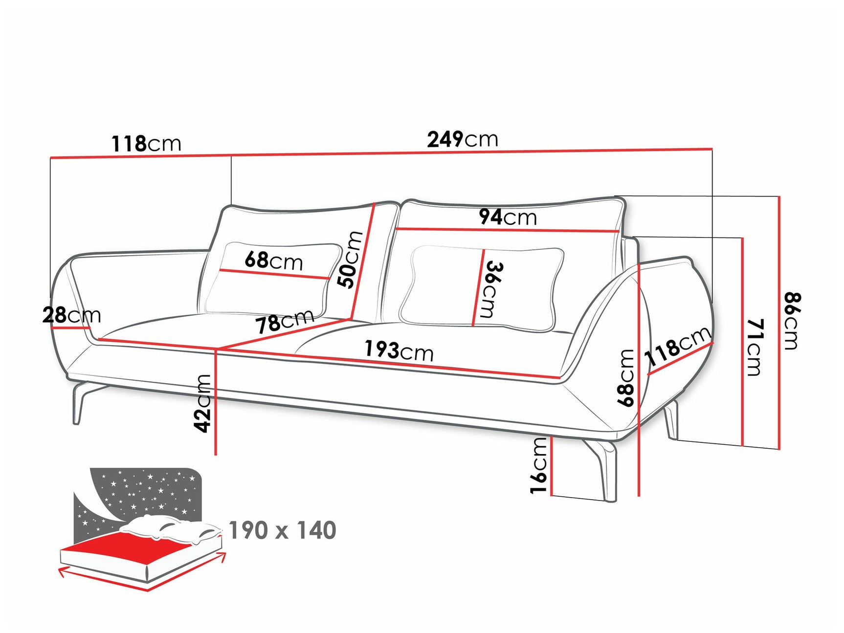 Sovesofa Lincoln 197