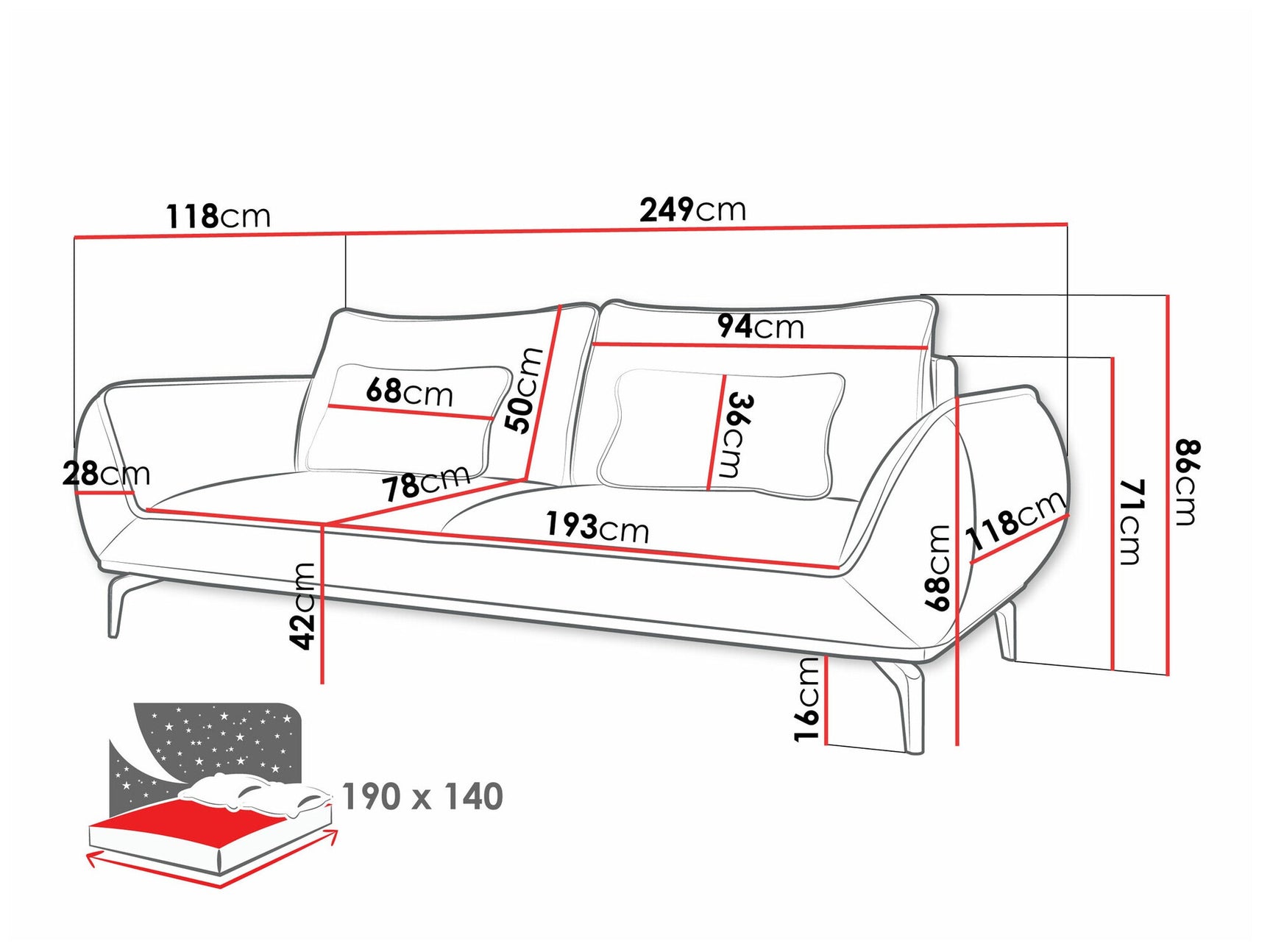 Sovesofa Lincoln 197
