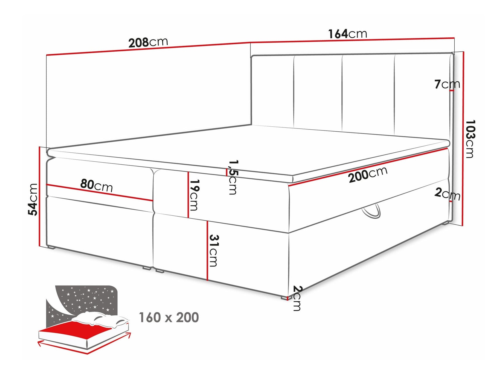 Continental bed Baltimore 147