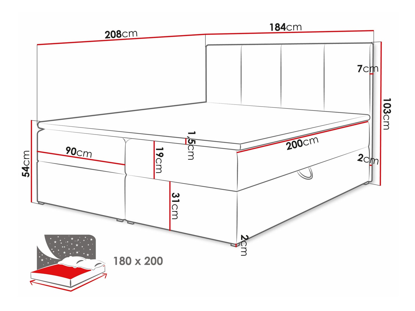 Continental bed Baltimore 147