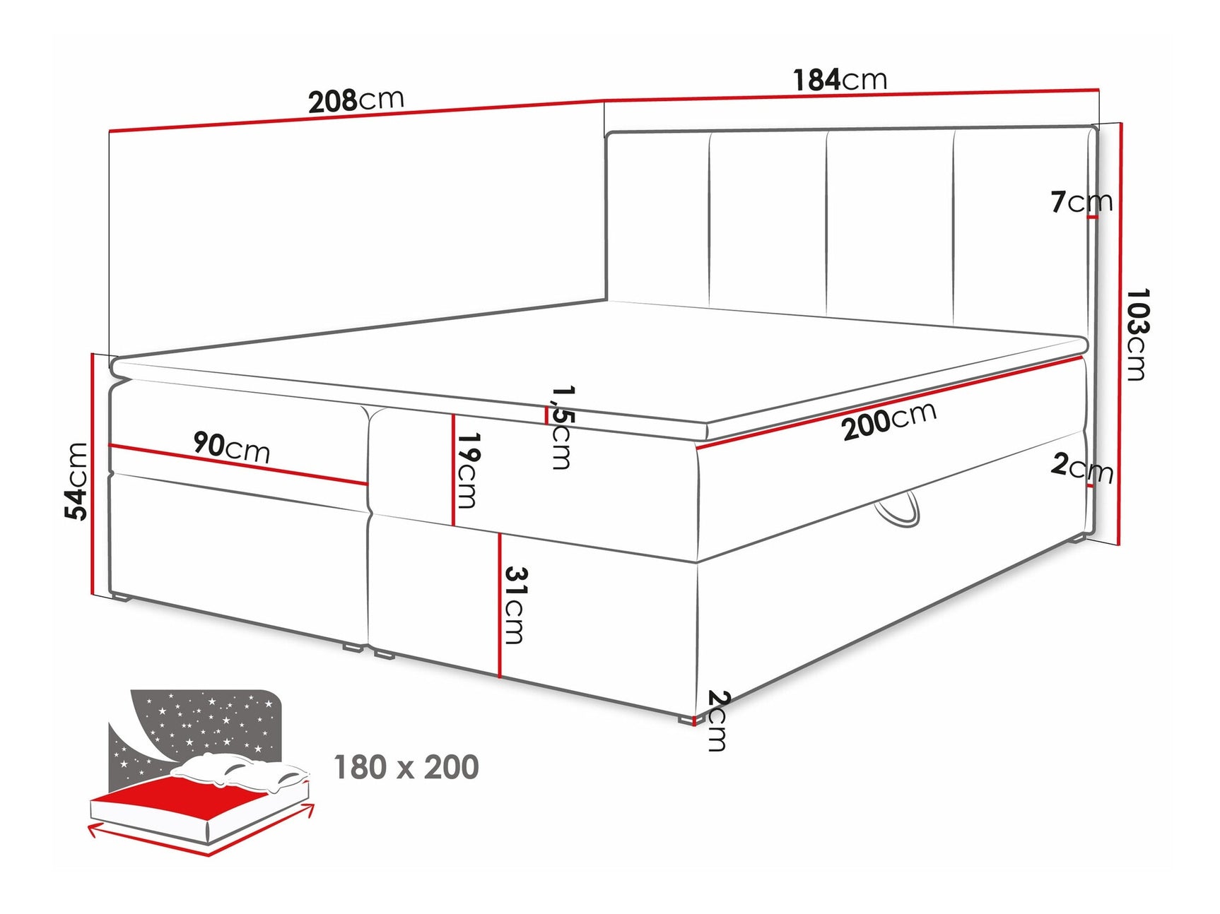 Continental bed Baltimore 147