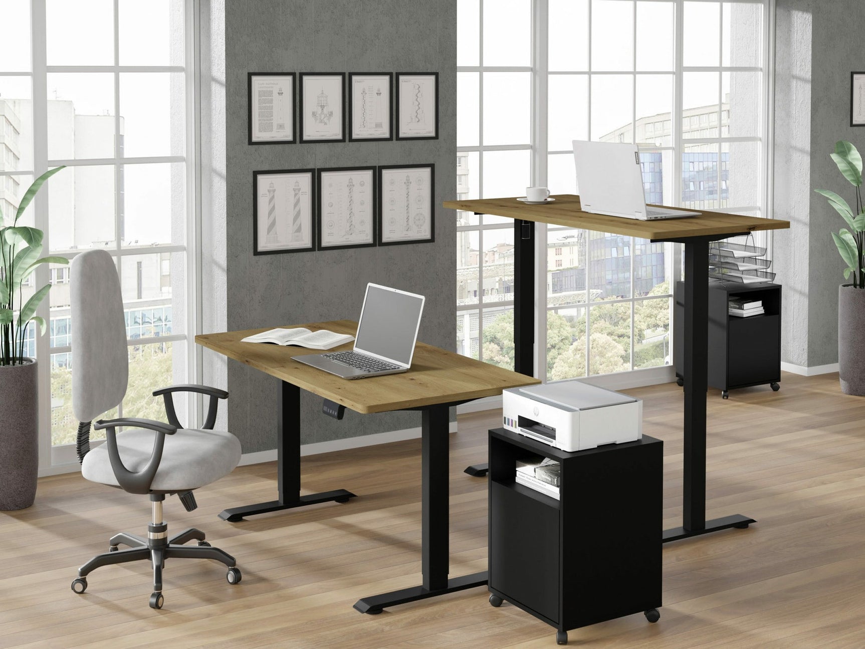 Højdejusterbart arbejdsbord Buffalo 183