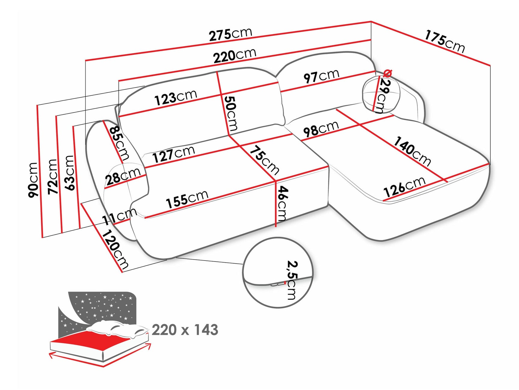 Hjørnesofa TrendyNest 110