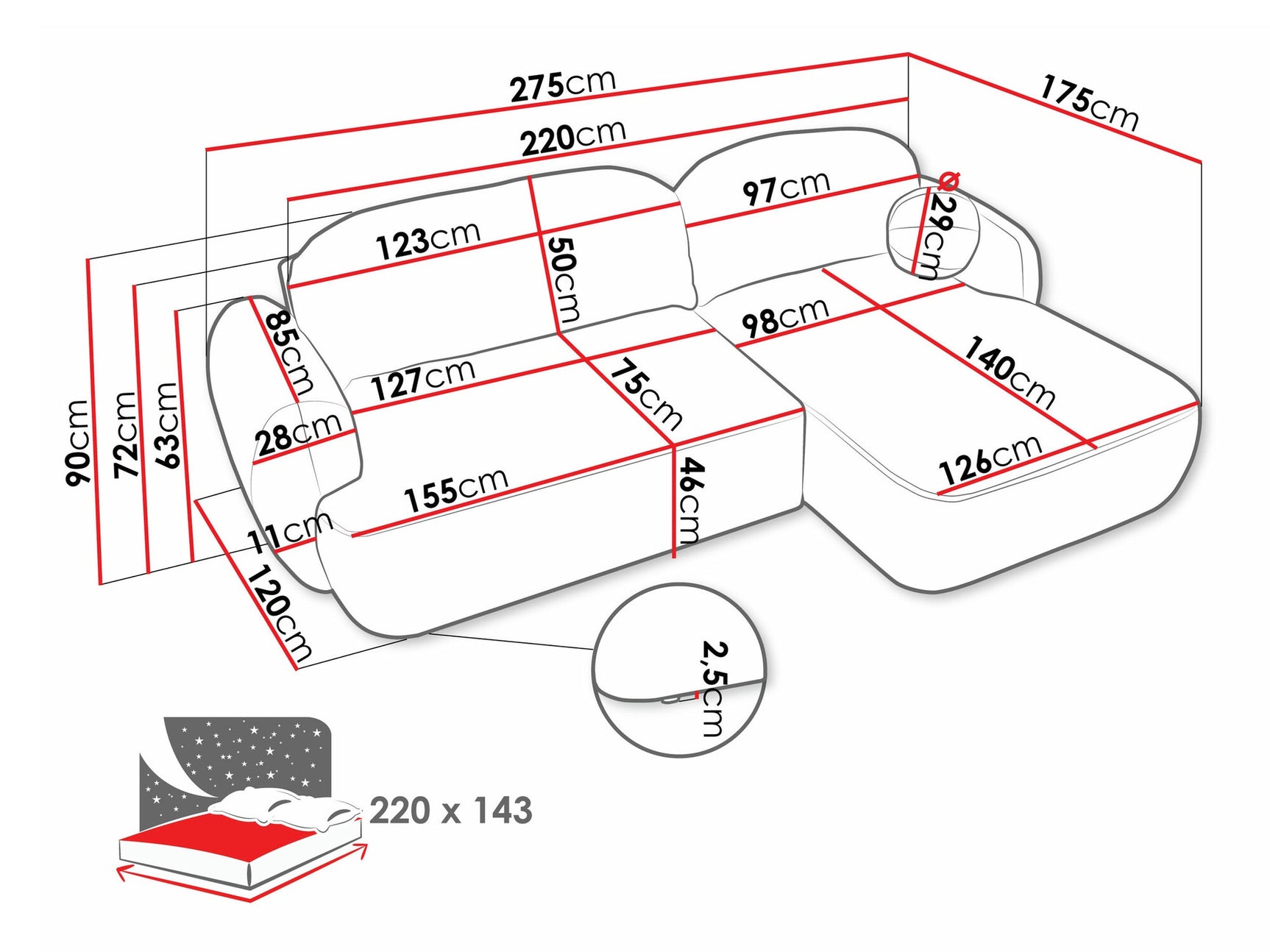 Hjørnesofa TrendyNest 110
